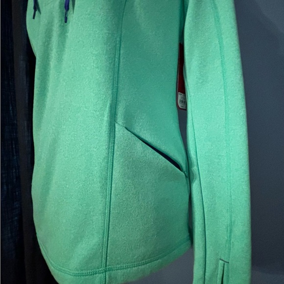 NWT Fila Sports Mint/blue trim pullover hoodie/zips up/thumbs open/pocket zips - Picture 9 of 13